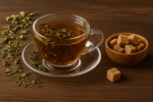 trà thảo mộc đường nâu